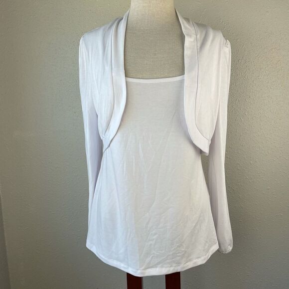 NWT Adiva White Top Size L - Picture 1 of 9